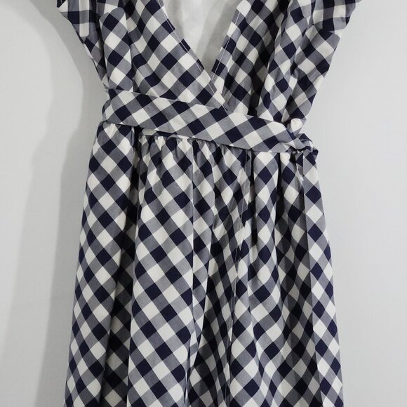 Hope & Henry Women's Short Sleeve Wrap Dress Size 10 Navy - Picture 4 of 6